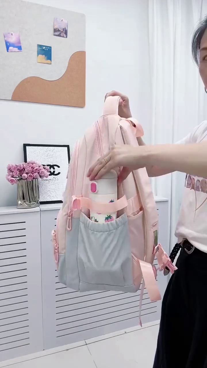 🎒 Premium Large Capacity Multi-Pocket Casual Backpack for School, College, Office & Travel | Stylish Lightweight Everyday Laptop Bag with Cute Charm ✨💖